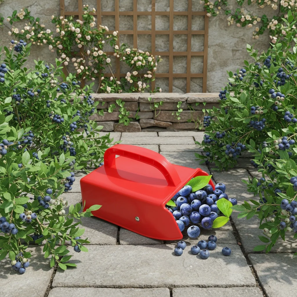 Plastic Berry Picker for Blueberries Lingonberries Huckleberries Metal Comb Ergonomic Handle Labor Saving Fruit Picking Tool