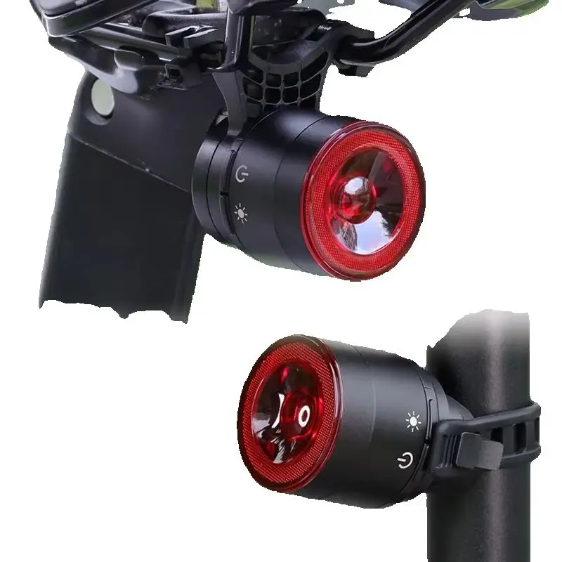 Feu arrière de vélo LED intelligent avec détection de freinage, rechargeable, longue autonomie, lumière de sécurité pour le cyclisme, pour VTT, route, conduite nocturne en extérieur, équipement