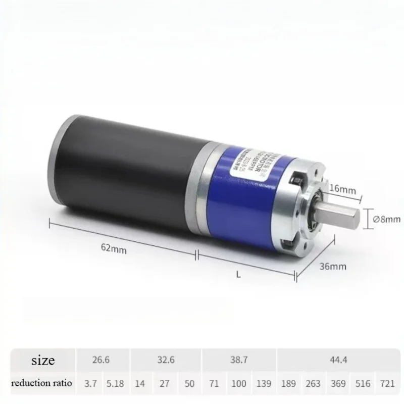 PG36-3662 Planetary Gear Motor, DC Straight Flow Reduction Motor, CW CCW Adjustable Speed