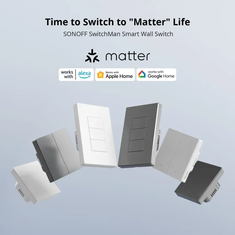 SONOFF M5 SwitchMan WiFi 80/86/120 Type Switch eWeLink-Remote Smart House Wall Button Switch Works With Alexa Google Home
