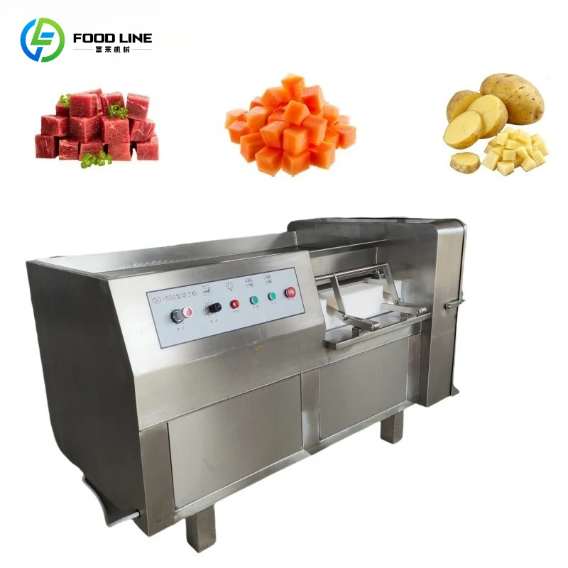 Customized Tomato/Onion/Potato/Carrot Cube Cutting Machine Frozen Meat Processing Dicing Machine for Meat Cube