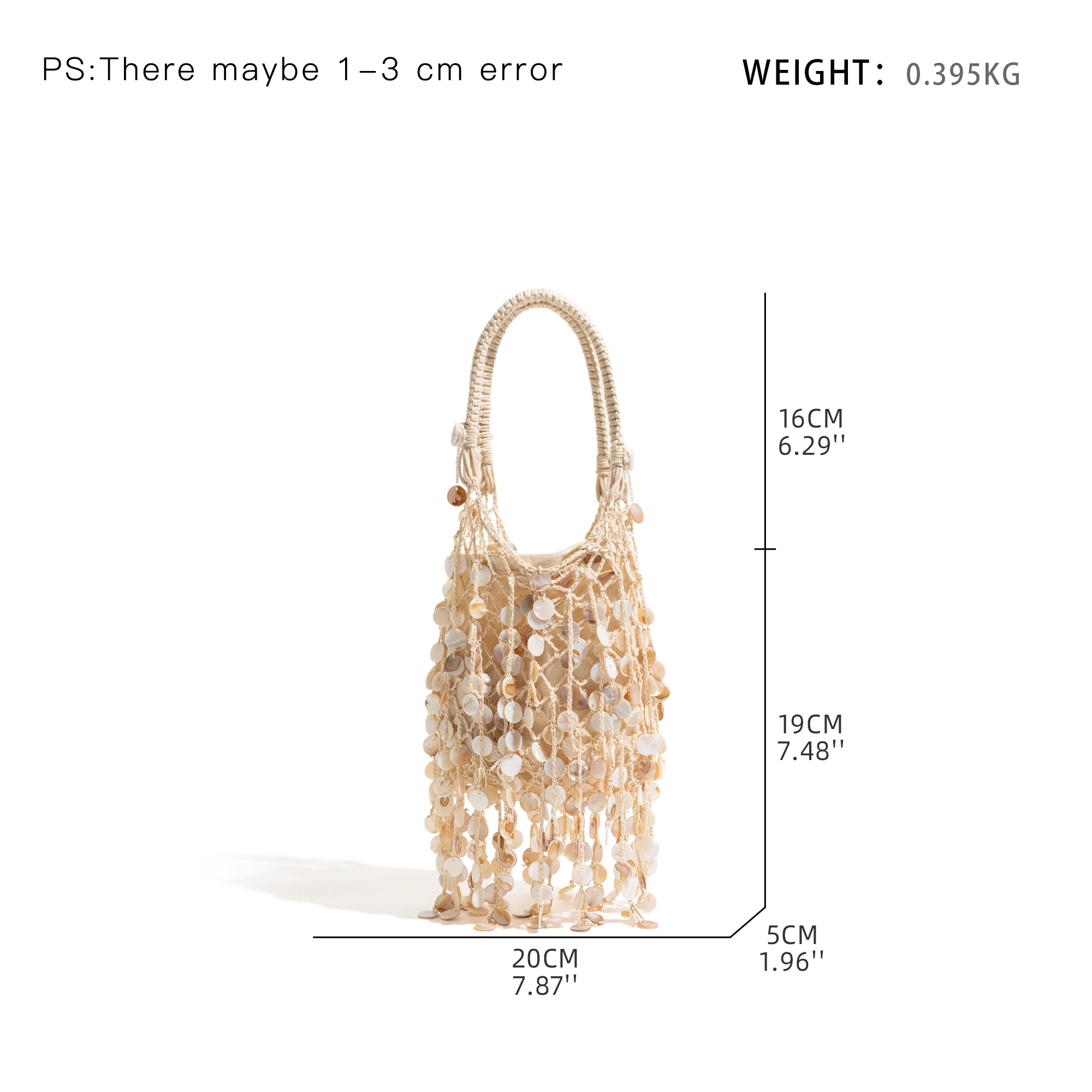 CKKUI Tassel Sequin Design Handbag Woven Hollow Vintage Women's Bag Suitable for Vacation Gift Giving Fashion Bags