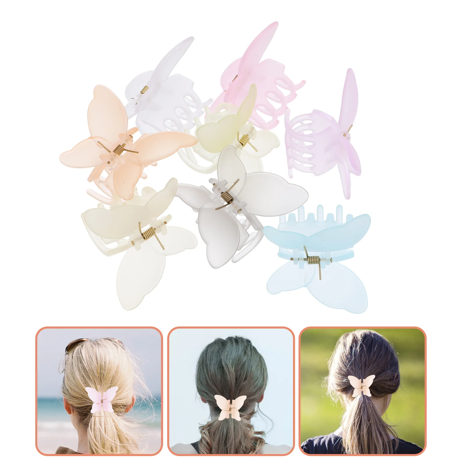 

8pcs Matte Thick Large For Jaw Clips Women Hair Accessories Decorative Hair Claw Clips For Women Claw Clip