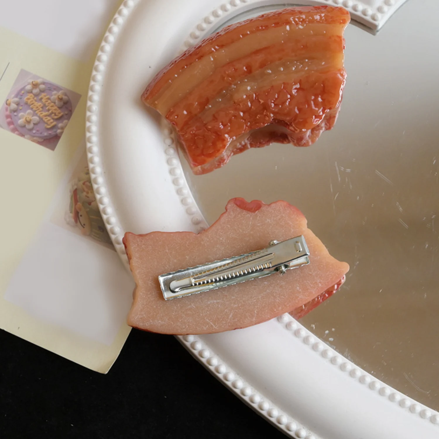 Creative Simulated Meat Hair Clips Food Meat Headwear Hairpins Simulated Braised Pork Hairpin 2023 Ins