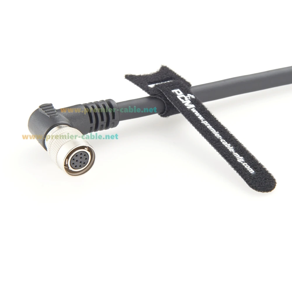 直角互換ヒロセ 12 ピン メス HR10A-10P-12S からリード線 I/O ケーブル、ソニー日立カメラ B4 ENG Amira Alexa Basler 用