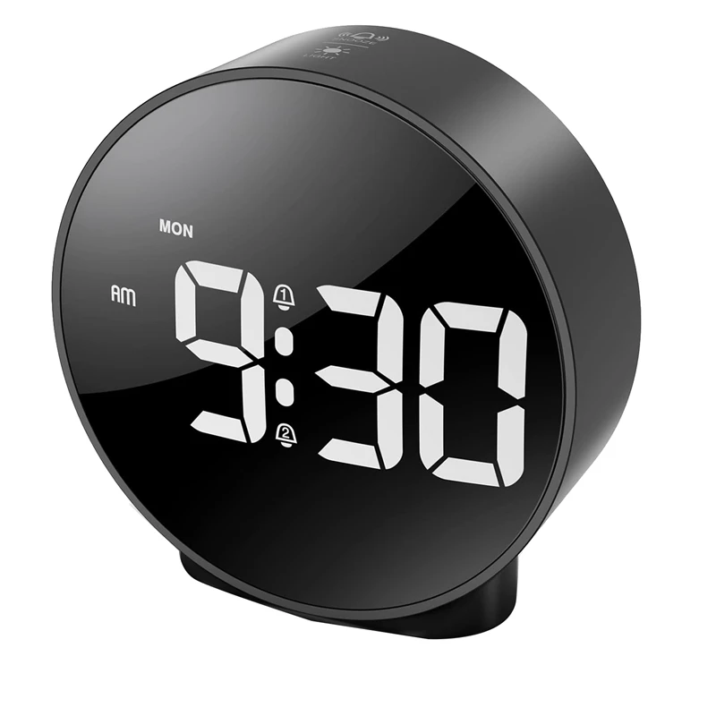 Alarm Clock Digital Travel Alarm Clocks Bedside Battery Mains Powered Dual Loud Alarms For Heavy Sleepers Clock