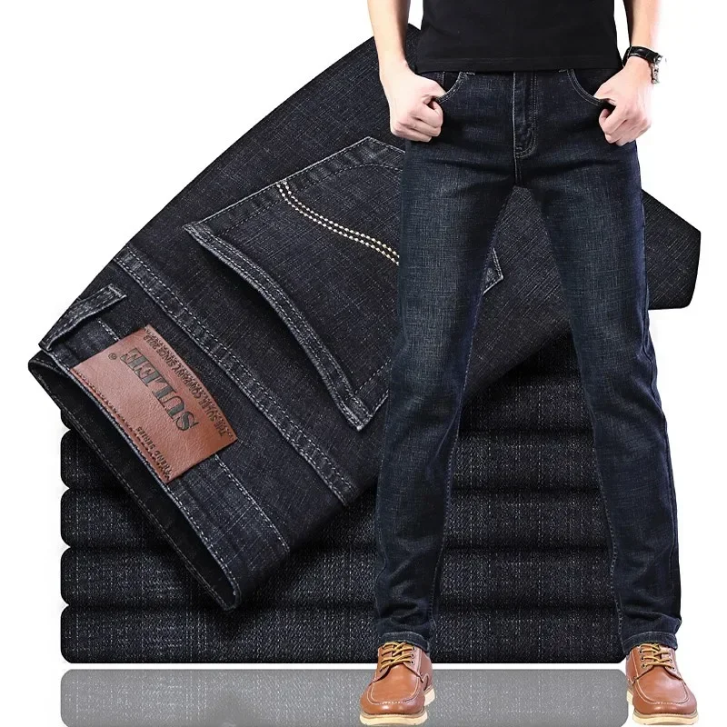 

2024 Brand Business Retail Wholesale Jeans Men Pants Leisure Casual Pants Zipper Fly Straight Cotton Men Biker Jeans