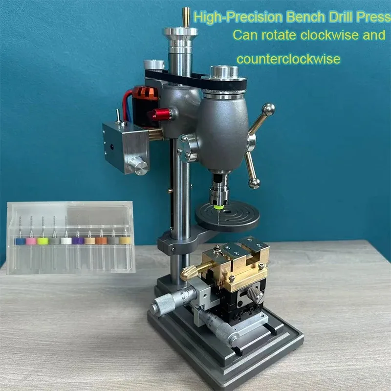 Watchmaker Tools High-Precision Bench Drill for Extracting Broken Screws From Watch Crowns Parts Drilling Machine 110-220V