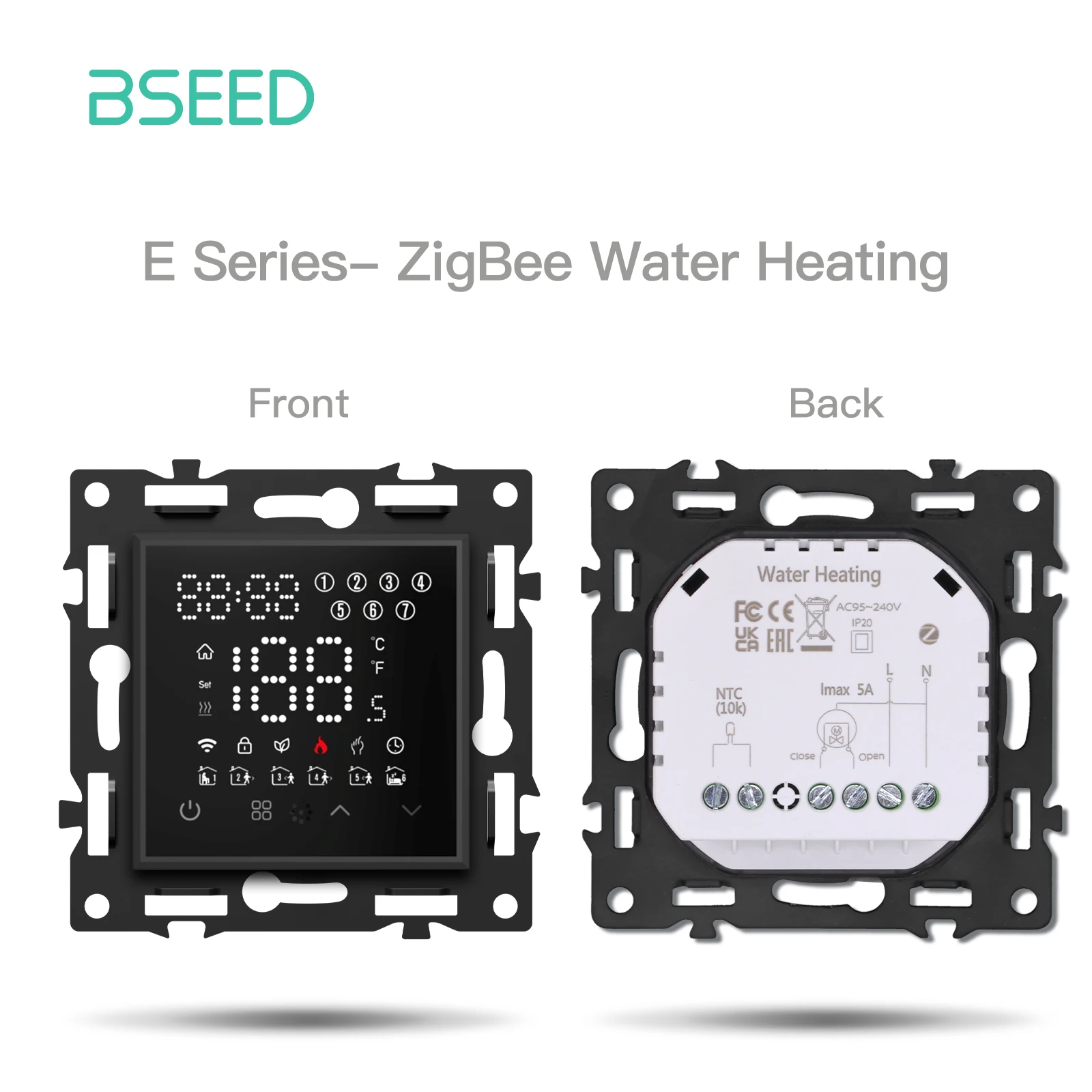 BSEED Smart Zigbee Thermostat Fußbodenheizung/Kessel/Wassermodul Teil Thermostatregler Glasrahmen Need Gateway APP-Steuerung