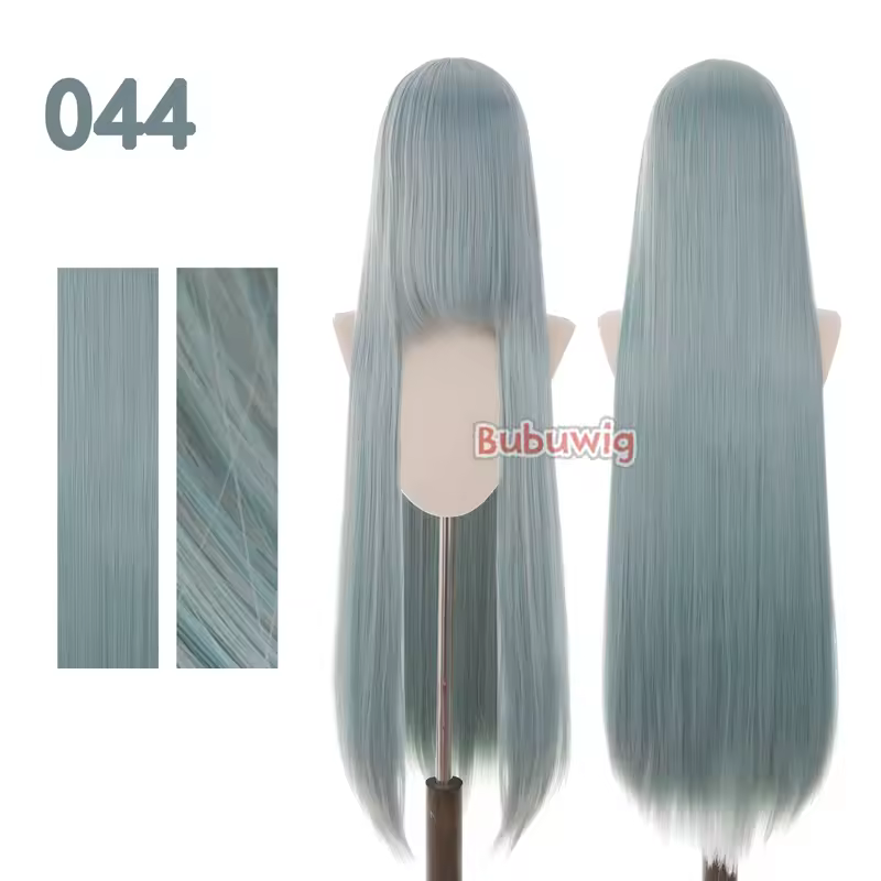 Bubuwig Synthetic Hair 100cm Long Straight Pure Color Cosplay Wigs Over 100 Colors Black White Red Blue Brown Wig Heat Resistant - Image 12