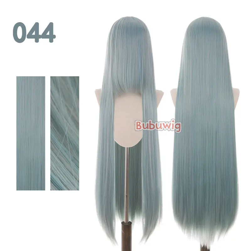 Bubuwig Synthetic Hair 100cm Long Straight Pure Color Cosplay Wigs Over 100 Colors Black White Red Blue Brown Wig Heat Resistant - Image 12