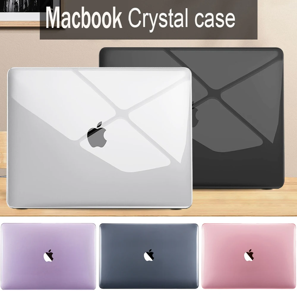 Laptop Case For Apple Macbook 13 13.6 Inch For M1 Chip Pro 13 A2338 Air 13 A2337 A2179 2022 M2 Air 13.6 Crystal Protective Cover