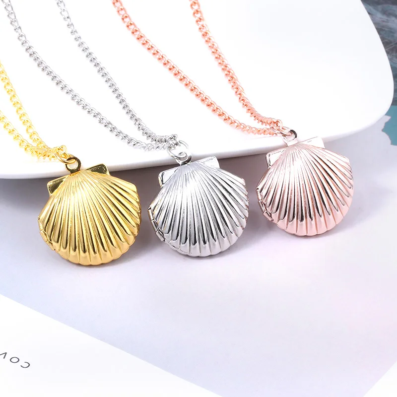 Anime Summer Time Rendering Necklace Ushio Kofune Oyster Shell Pendant Necklace for Girl Fashion Jewelry Valentine\'s Day Gift