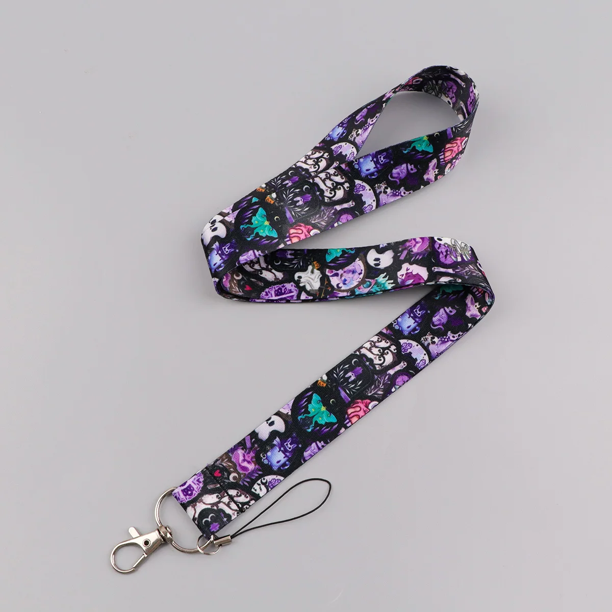 مرعبة شبح الحبل الرقبة حزام المفاتيح ملصق بطاقة الهوية غطاء شارة حامل الهاتف المحمول شنق حبل كيرينغ اكسسوارات الهدايا #4