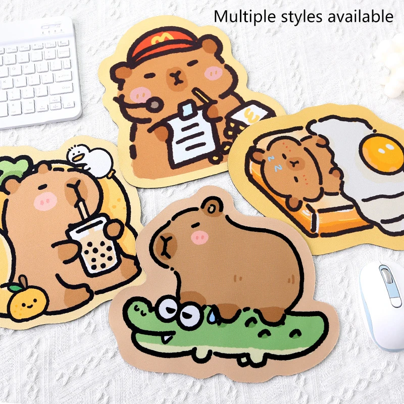 Cartoon Cute Capybara Mouse Pad Computer Desk Mats Creative Keyboard Pad Gaming Table Mat Office Desk Funny Decoration Accessory