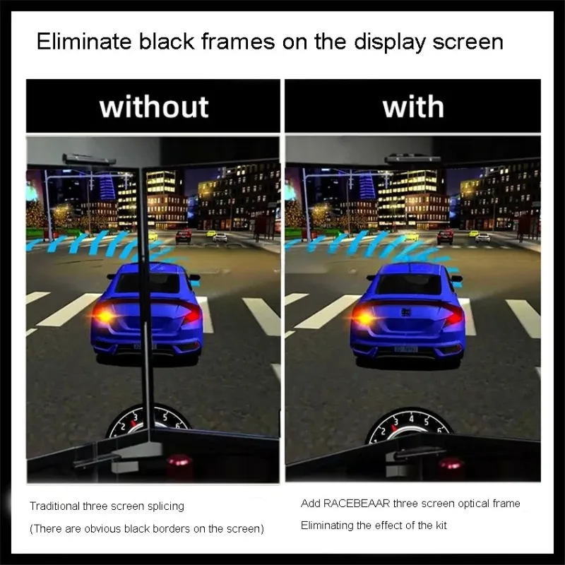 Monitor Transparency Elimination Kit Seamless Splicer Racing Simulator Suitable For 21-35 inch Monitors