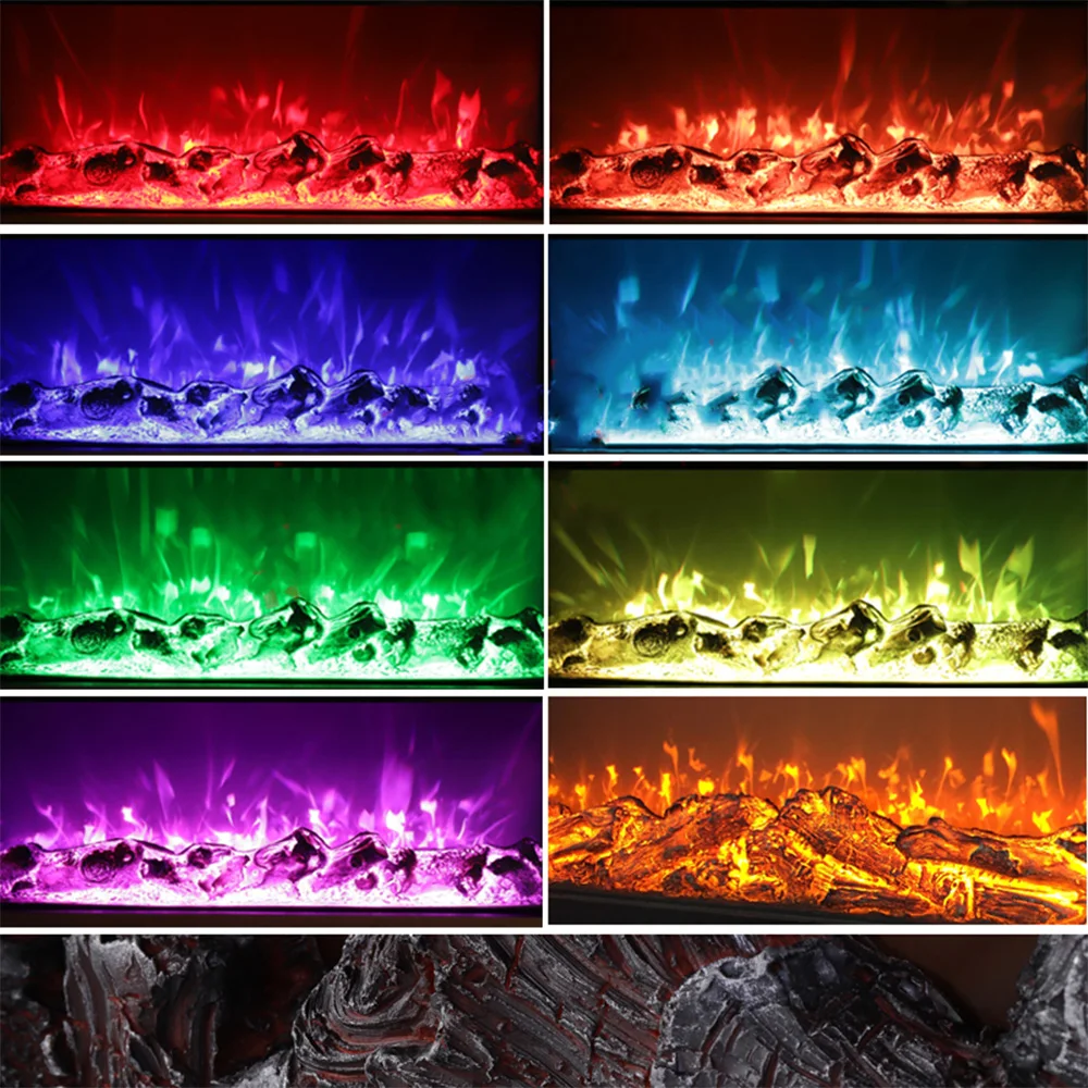 Decorative Heating Embedded European Style Electronic Fireplace Core Simulates Flame Artificial Fireplace