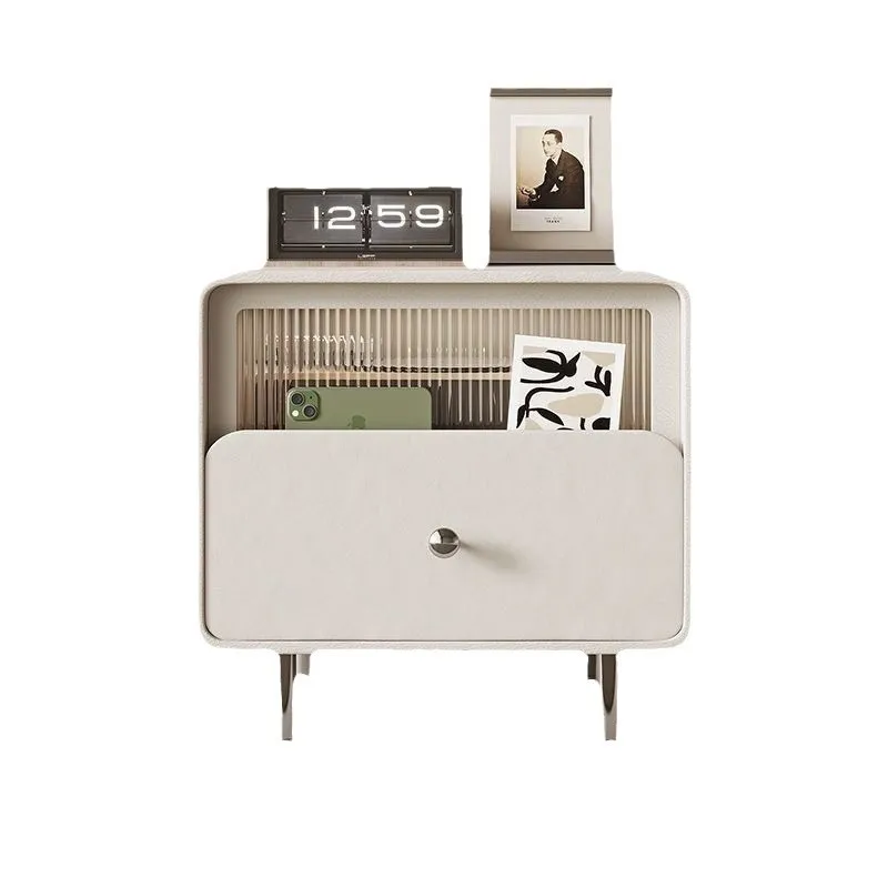 

Italian, minimalist, light luxury, solid wood, bedside table, simple, storage