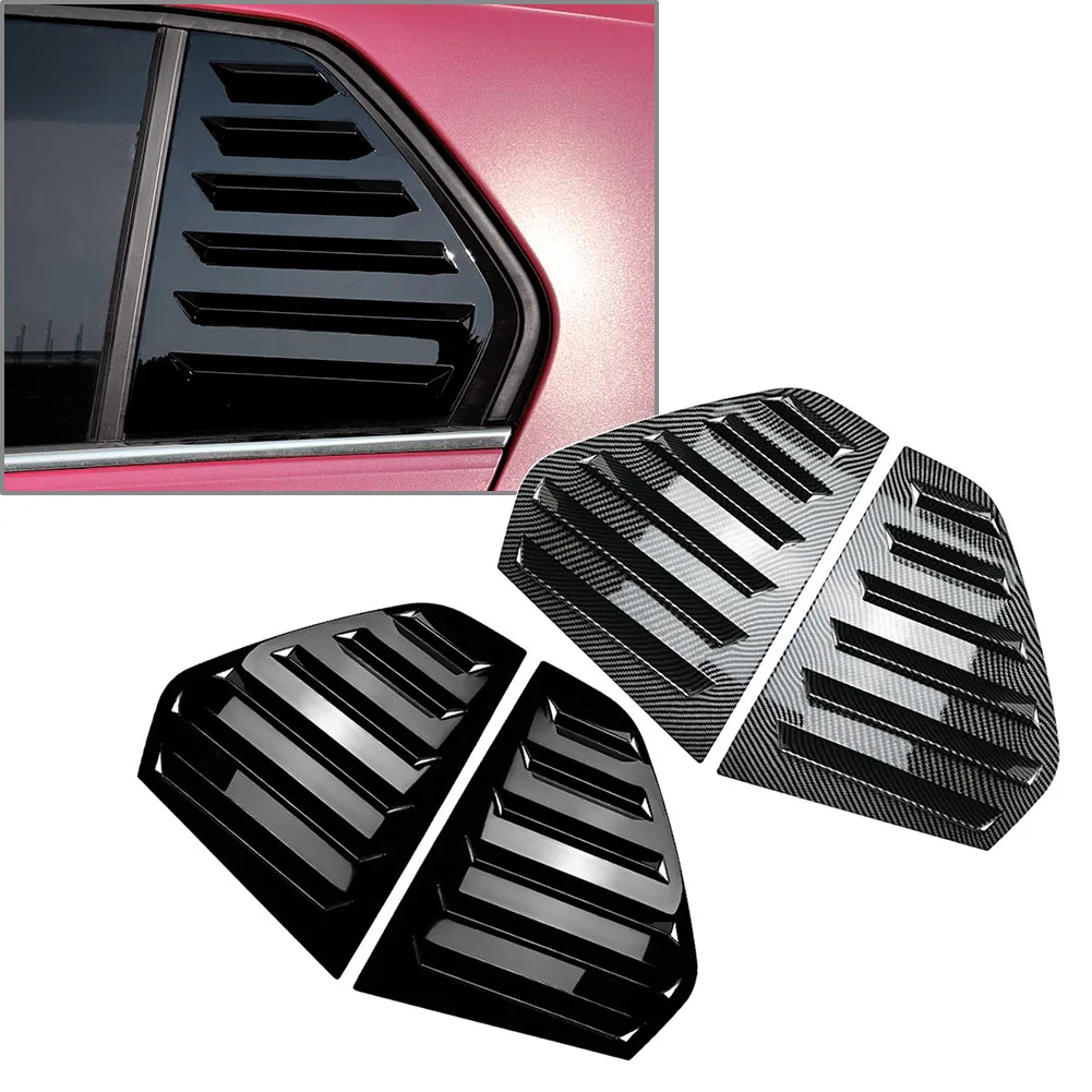 Car Rear Window Side Vent Shutter Louver Cover Decoration Trim For VW Golf 8 MK8 TSI TDI  GTD GTE R R-Line 2020 2021 2022