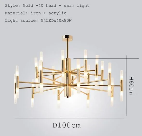 ZIMULONG Acryl Rohr Led Kronleuchter Gold/Schwarz Moderne Led Kunst Anhänger Lampe für Küche Wohnzimmer Loft Schlafzimmer Leuchten 9