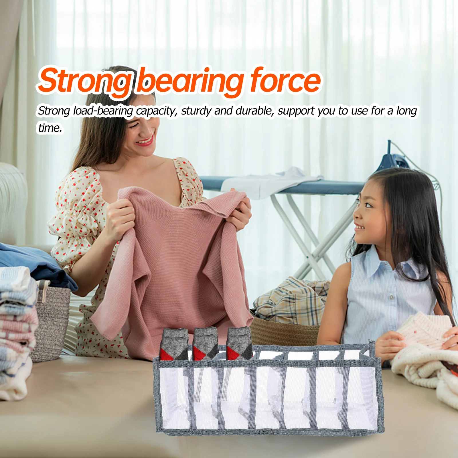 

Home Storage Box Multi Grid Pants Organizer Foldable Clothes Drawer Underwear Container Wardrobe Organizer Travel