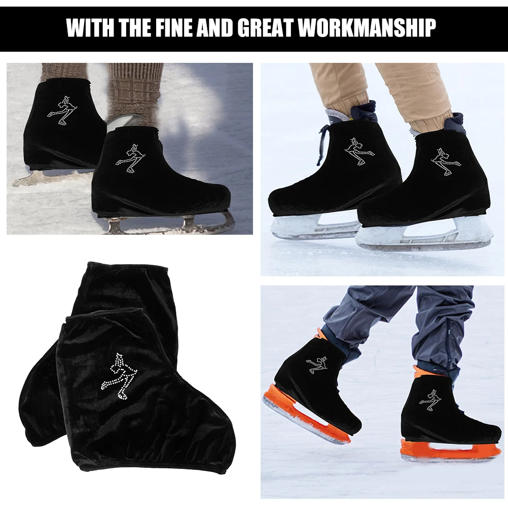 

1 Pair Skates Boot Cover Elastic Polyester Ice Skating Shoes Cover Protective Outdoor Roller Hockey Skate Covers Portable