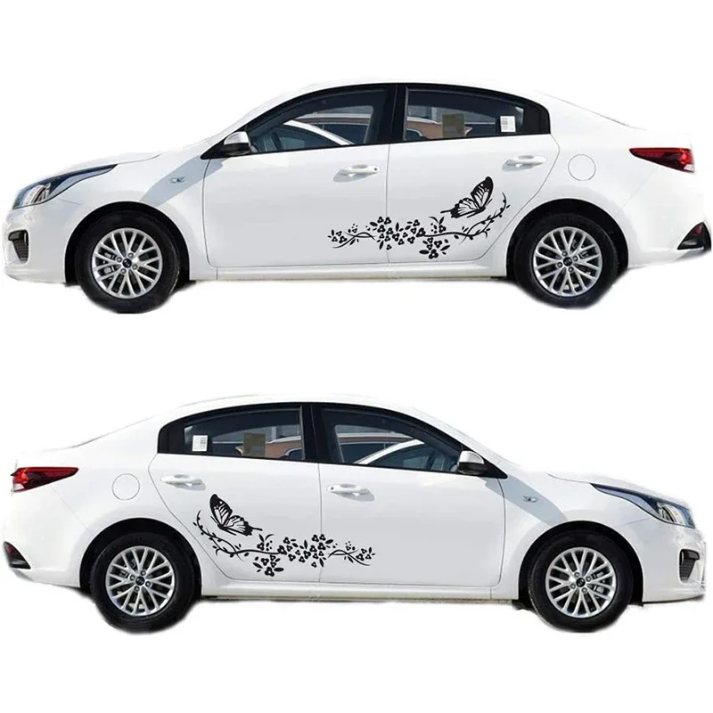 

Car Sticker Butterfly Flower Auto Body Door Window Stickers Decal Accessory Decor Car-Styling Vinyl Bumper Decal Car Accessories
