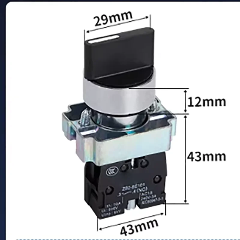 Rotary Selector Switch, XB2-BD21, 1NO + 1NC