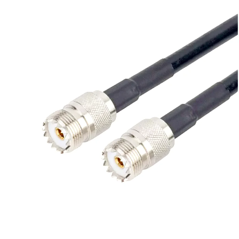 1 unidad LMR400 SO239 PL259 UHF macho hembra a UHF macho a UHF macho hembra conector 50 ohm engarzado para antena Pigtail LMR-400