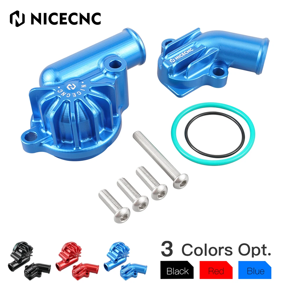 

NICECNC Inlet Outlet Water Pump Joint Cover Thermostat Billet Aluminum CNC Machined For Yamaha 700 2006-2024 700R 2009 2011-2024