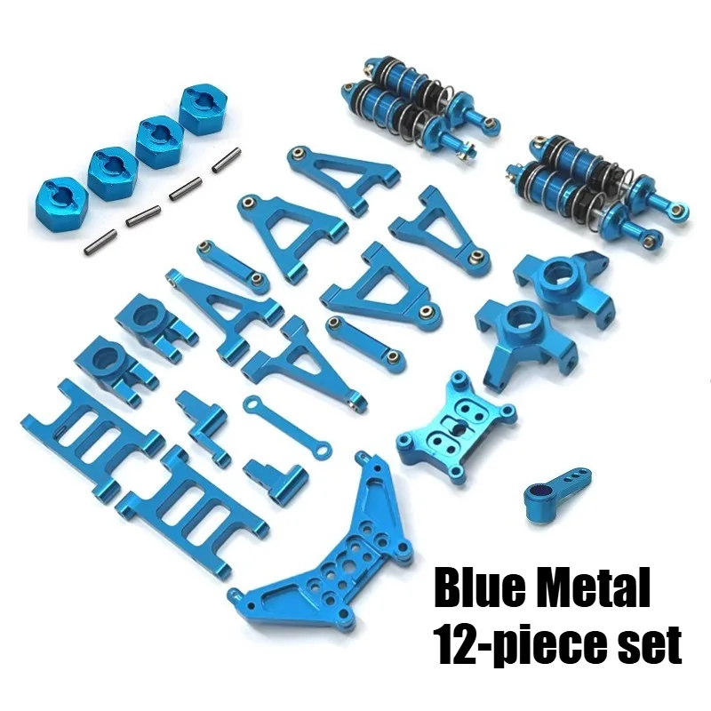 MJX 1/14 14304 RC Auto-onderdelen Auto Upgrade OP Modificatie Metalen onderdelen Schokdemper Stuur Trekstang Swing Arm Wave Box Onderdelen 1