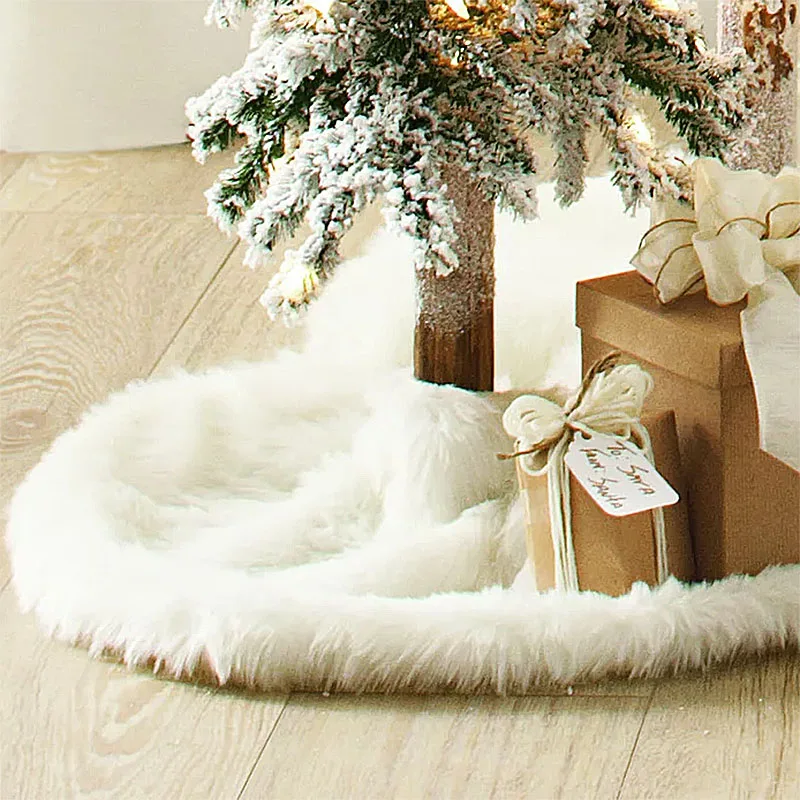 120/90/80cm Carpet Mat Under the Christmas Tree Xmas Navidad 2025 New Year Decorations for Home Christmas Tree Skirt Base Cover