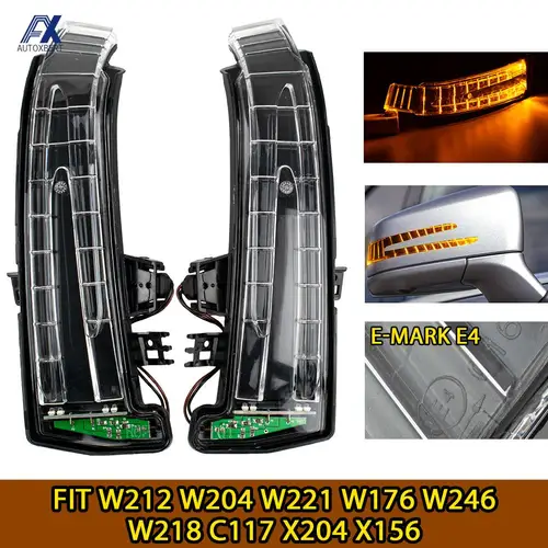 Imagen 1 del producto Luz de señal de giro de espejo lateral de coche para mercedes-benz W221 W212 W204 W176 W246 X156 C204 C117 X117 lámpara intermitente LED