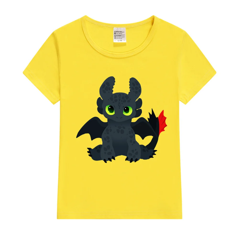 Toothless Boy Kids T Shirts Girl T-shirt Children Kids Short Sleeve Tops 2024 Summer Girls Top Clothes Child Trucksuis