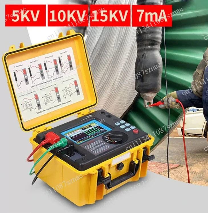 High Accuracy ETCR3520 Digital 5kV 10kV 15kV Megohmmeter High Voltage Megger Insulation Resistance Tester