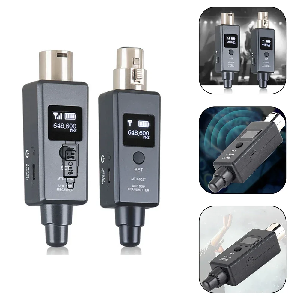 2.4GHz UHF XLR Adapter Wireless XLR Transmitter And Receiver For Dynamic Microphone Microphone wired converter