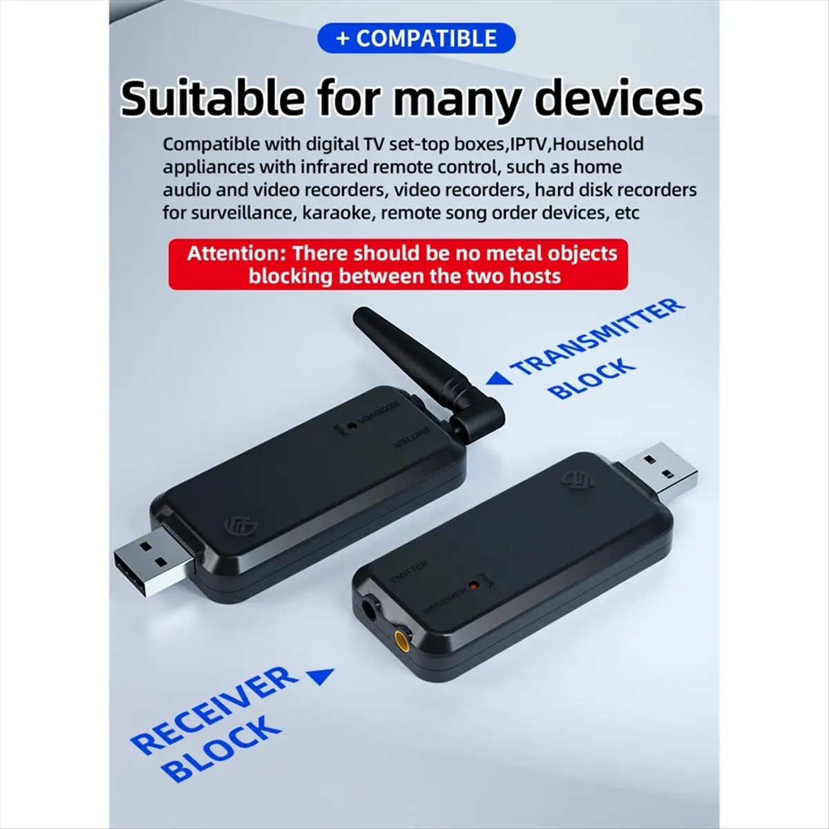 Top Wireless IR Extender Infrared Repeater Compatible with Remote Control of Multiple Devices Home Appliances EU Plug