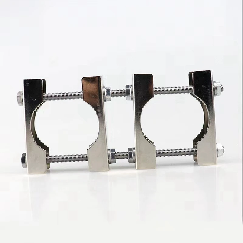 Double Antenna Mast Clamp Kit V Jaw Block to Mast Clamp Mounting Bracket Holder for TV CB Ham Flag Post-A79U