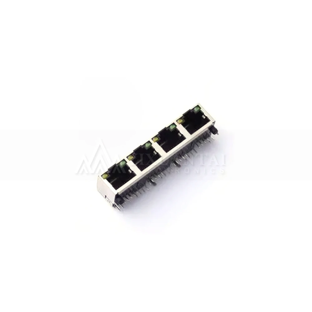 2pcs lot RJ45 59 1X4 ports Network Socket Network Cable Network Port Interface 8P8C Female Vertical Shielded Straight
