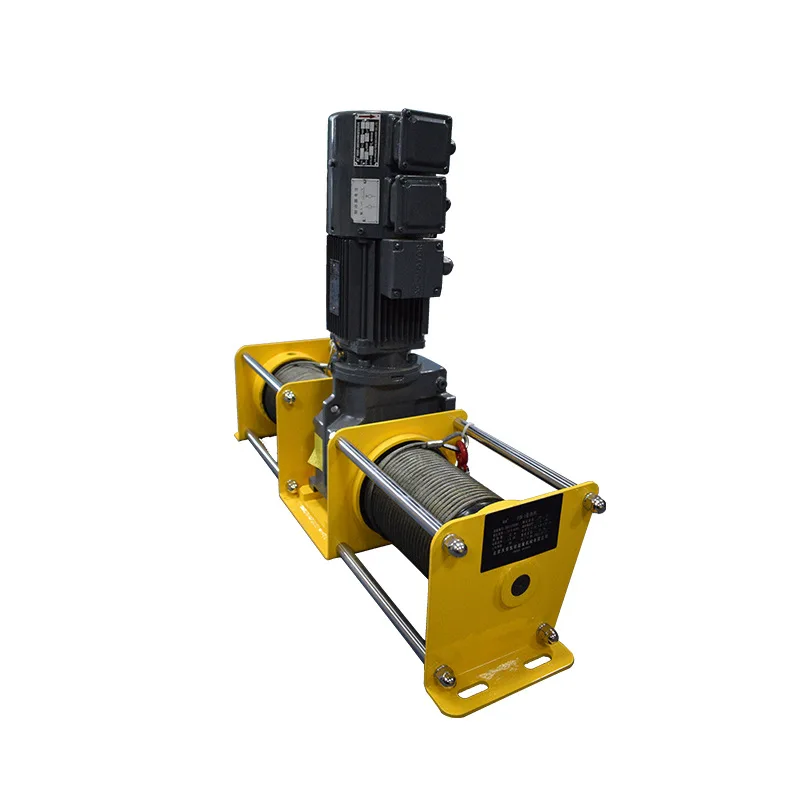 

Small double rope double drum winch hoisting tractor equipment supporting electric winch