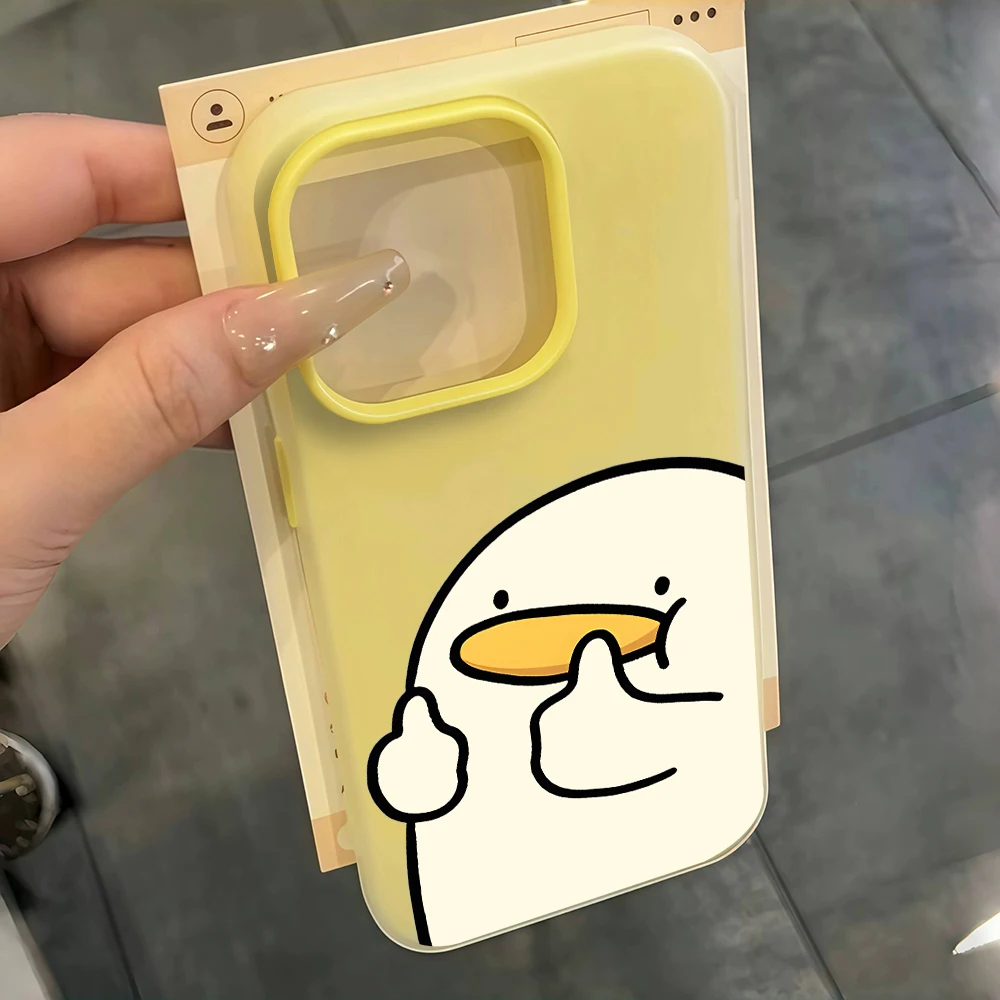 Für iPhone 17 15 16 14 Pro Max Hülle Plus Cartoon Ente Niedliche Abdeckung Für iPhone 13 11 12 ProMax XS XR 8 Plus Bonbonfarbene Hüllen – Detail 9