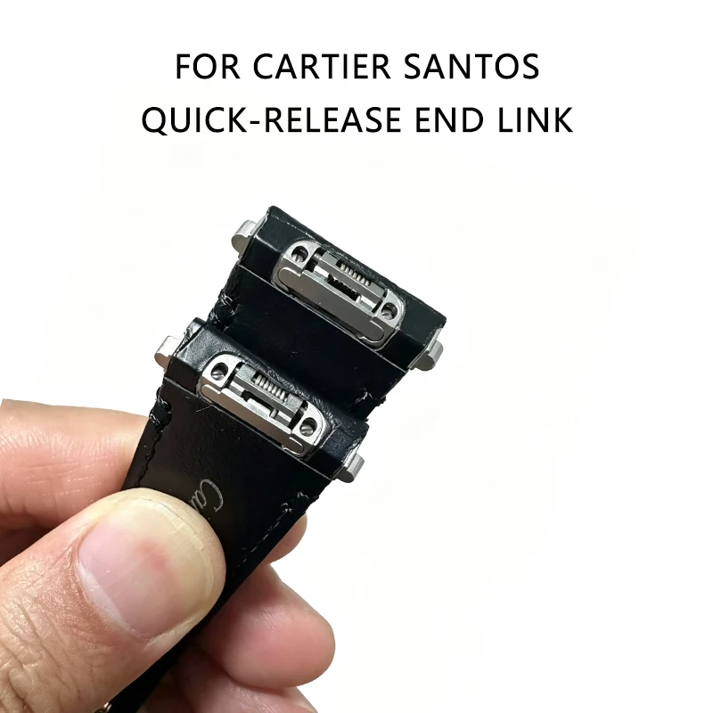 2PCS For Cartier Santos Quick‑Release End Link Metal Head Particles Not Prone To Rust Easy To Install Remove Size 21mm x 19mm