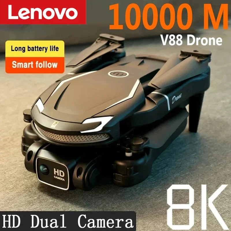 Lenovo-Dron profesional con cámara Dual 8K HD, helicóptero plegable, Motor sin escobillas, FPV, evitación de obstáculos, cuadricóptero remoto,