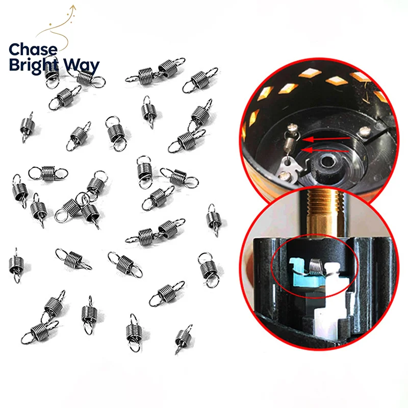 10pcs Spinning Wheel Swing Arm Reversing Switch Return Spring Fishing Reel Spring Accessories Spinning Wheel Extension Spring