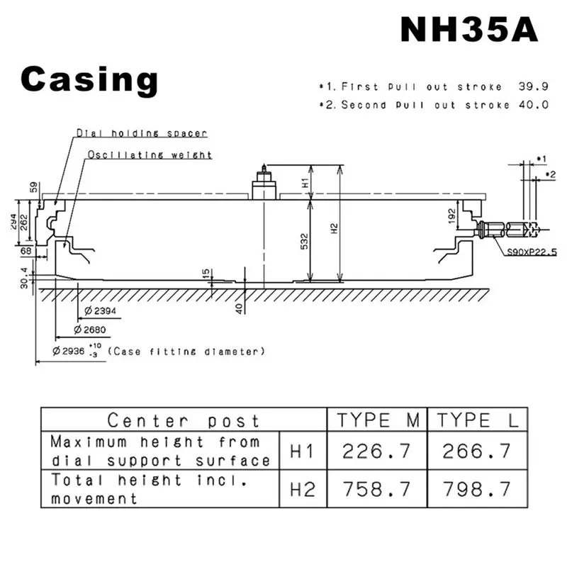 

Механизм NH35/NH35A + ручка механизма + игла + недельный циферблат + комплект циферблата календаря, высокоточный автоматический механический механизм часов