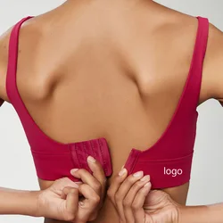 Sports Bra Fitness Yoga Vest Naked Shockproof Fixed Cup Size Quick Drying Running Sportswear Wholesale Customized Logo
