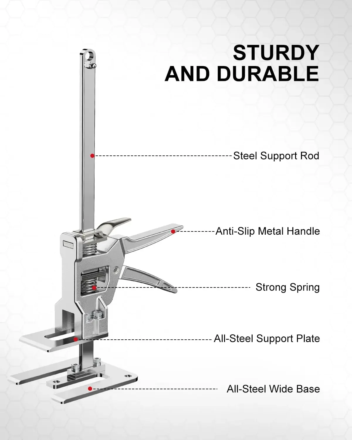 WT-30 Labor Saving Arm Jack 2 Pack Stainless Steel Furniture Jack Lifter Versatile