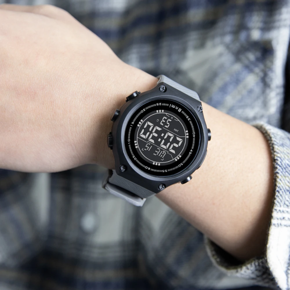 Новые модные мужские спортивные цифровые часы, роскошные уличные водонепроницаемые военные светящиеся электронные часы для мужчин-подростков, студентов