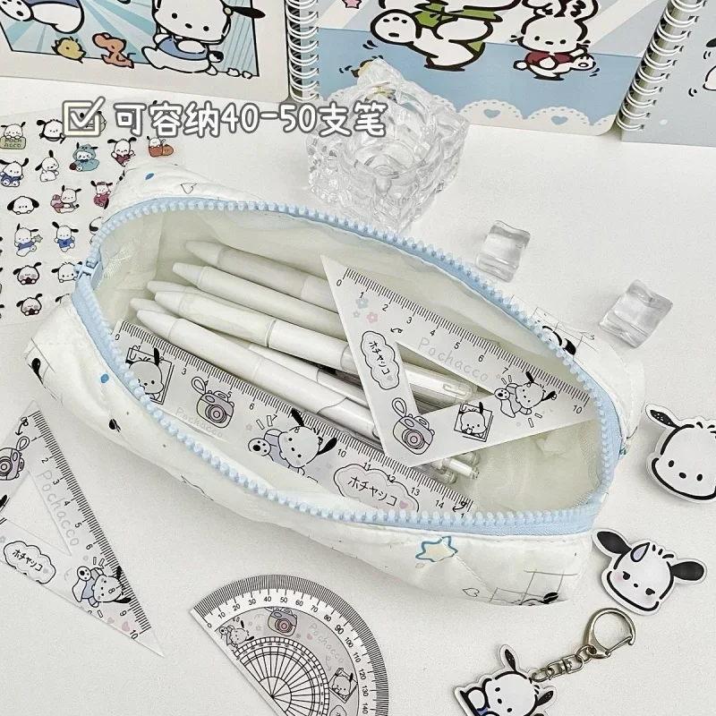 Sanrio Pochacco Pen Case Cute Anime Cartoon Girl&Child Pencil Case Large Capacity Storage Bag Learning Supplies Holiday Gifts