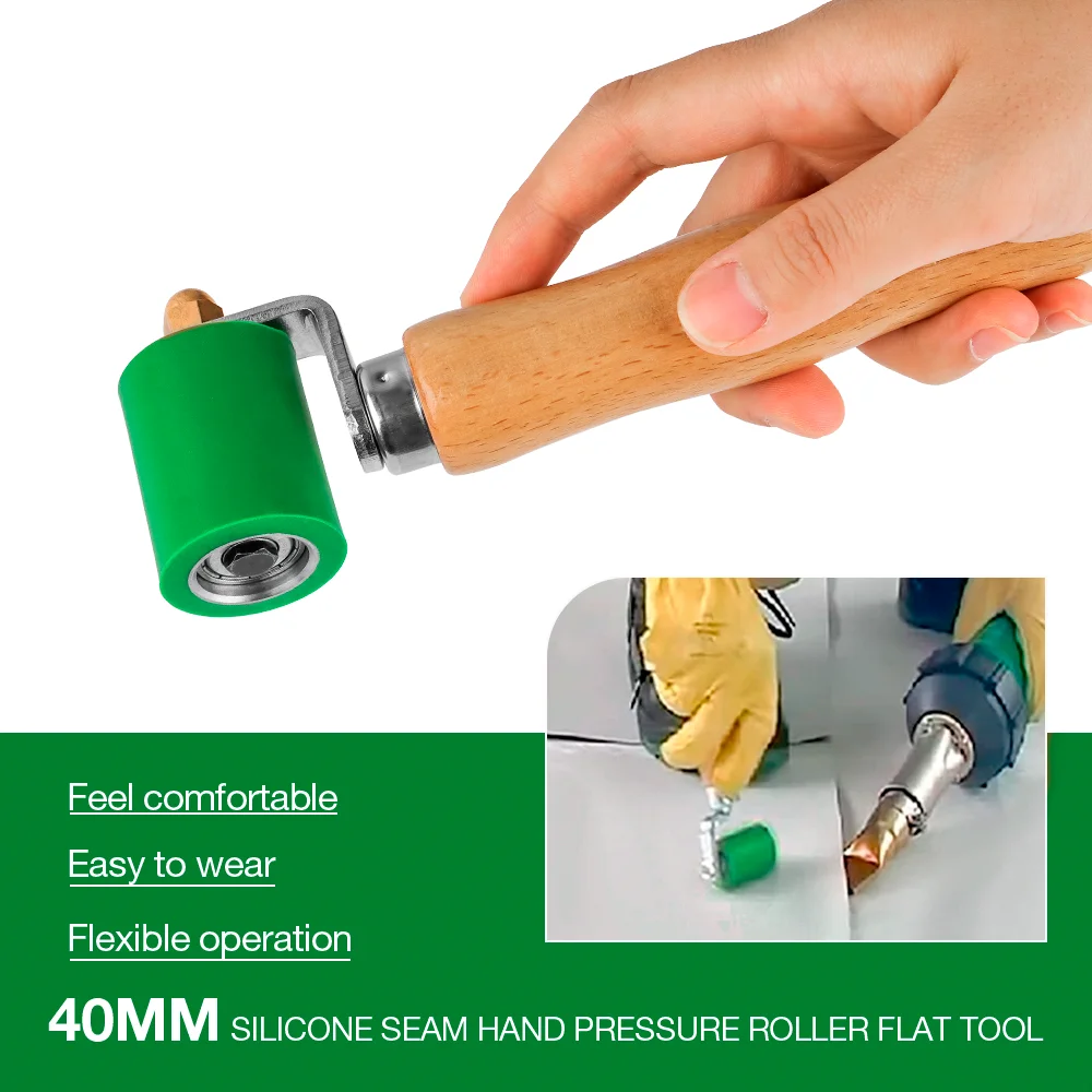 40mm Silicone Handwheel High Temperature Resistant Seam Roller PVC/TPO/EPDM Welding Tool Accessory For Wallpaper/Canopy Pressing view 6